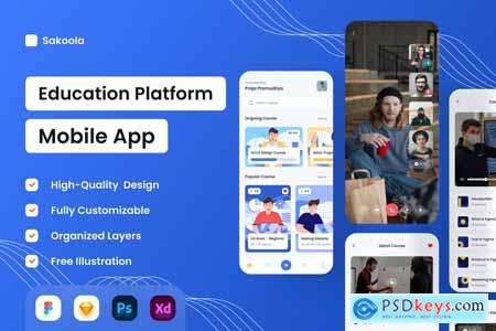 Education Platform Mobile App - UI Design R2MAXQU