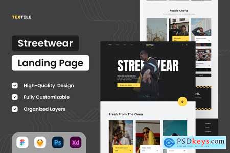 Streetwear Landing Page - UI Design WB2ZYD4