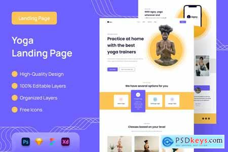 Yoga Landing Page - UI Design WR6SJQG