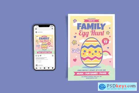 Family Egg Hunt Template Set 4UTPRSK