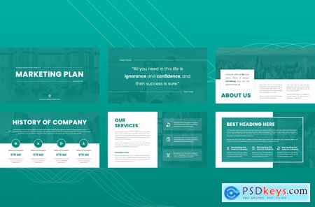 Marketing Plan Presentation Powerpoint, Keynote and Google Slides Template