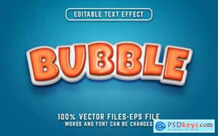 Set of Bubble Editable Text Effect