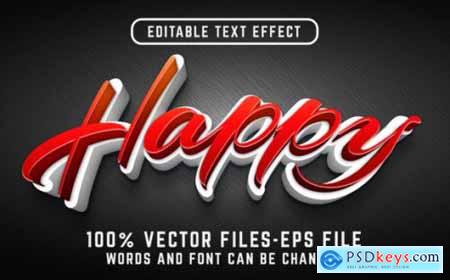 Set of 3d Editable Text Effect
