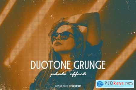 Duotone grunge photo effect