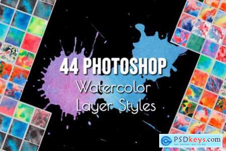 Watercolor Photoshop Layer Styles Effect