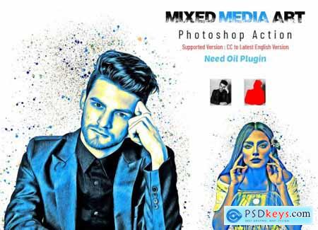 Mixed Media Art Photoshop Action 7053814