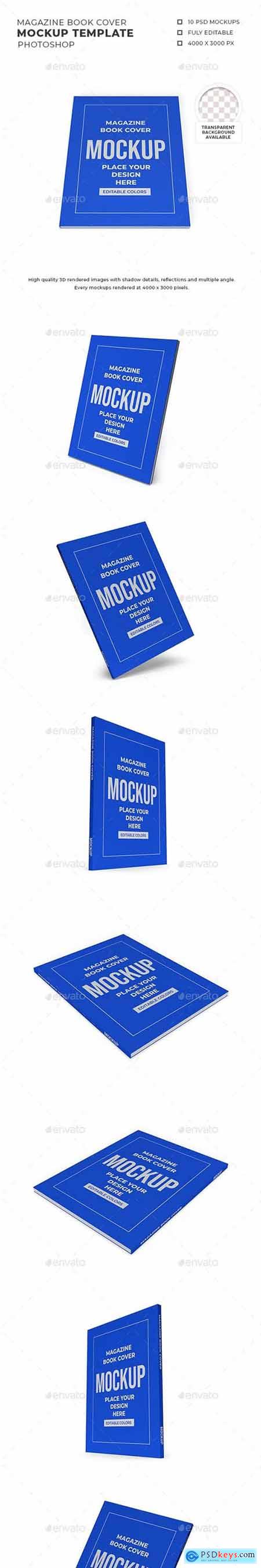 Magazine Book Cover Mockup Template Set 36610777