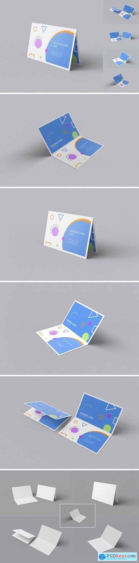 Bi-Fold Business Card Mockup