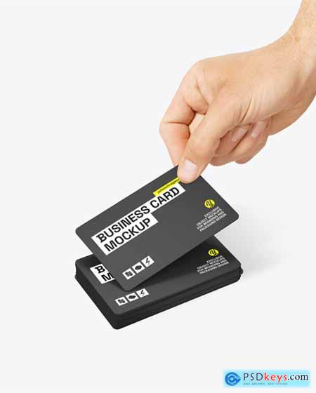 Business Card in a Hand Mockup 94607