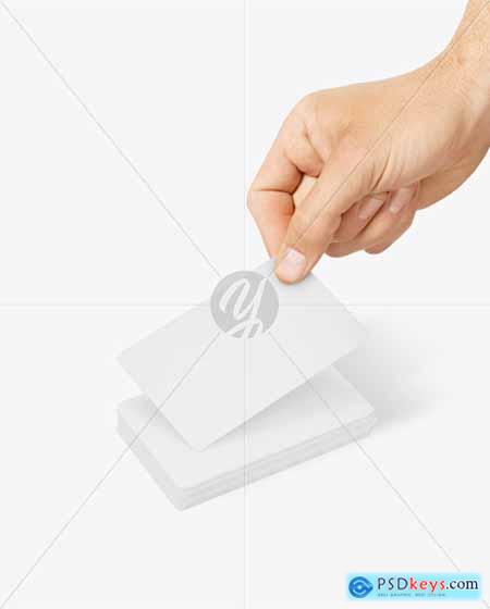 Business Card in a Hand Mockup 94607