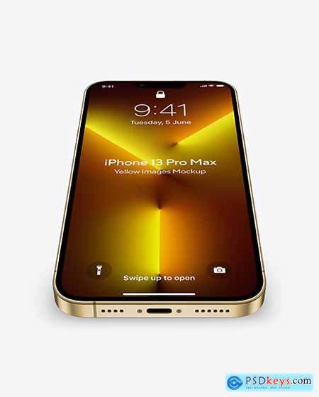 iPhone 13 Pro Max Gold Mockup 93466