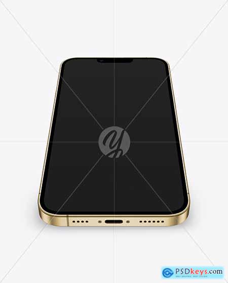 iPhone 13 Pro Max Gold Mockup 93466