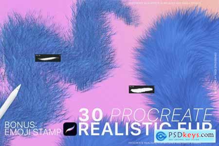 Procreate Realistic Fur & Emoji FVCRSF2