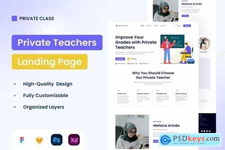 Private Teacher Landing Page - UI Design