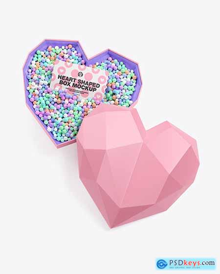 Heart Shaped Box with Card Mockup 97196