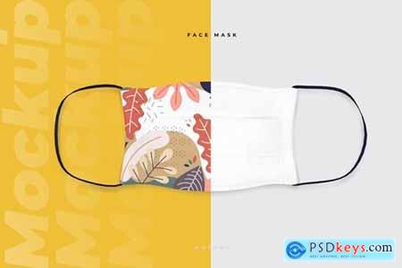 Cotton Face Mask Mockup Template