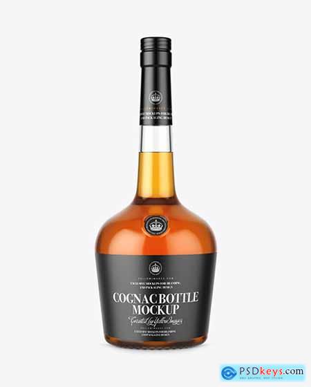 Clear Glass Cognac Bottle Mockup 94056