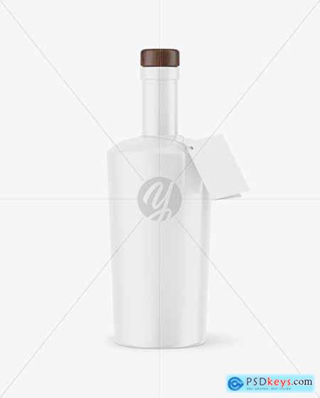 Glossy Ceramic Bottle with Paper Book Mockup 96678