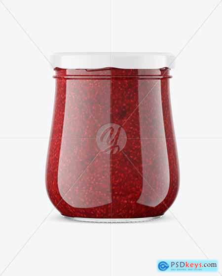 500ml Raspberry Jam Jar Mockup 94184