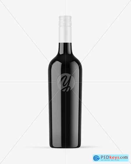 Dark Glass Wine Bottle Mockup 97167