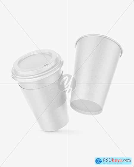 Two Paper Coffee Cups Mockup 94822