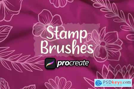 Beautiful Flower Brush Stamp