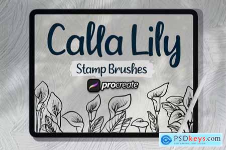 Calla Lily Flower Brush Stamp Procreate