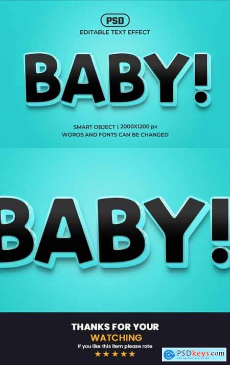 Baby 3d Editable Text Effect 35929171
