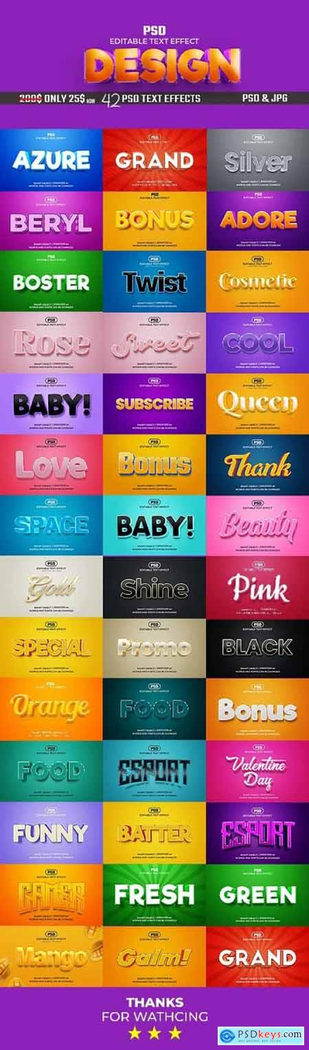 Editable 3D Text Effects Pack 36623860