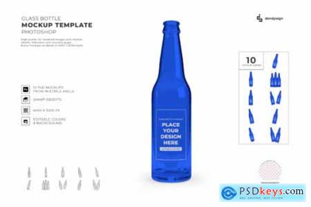 Glass Bottle Packaging Mockup Bundle
