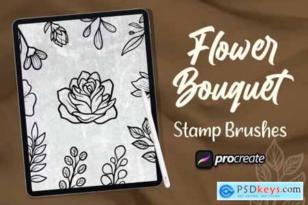 Flower Bouquet Brush Stamp