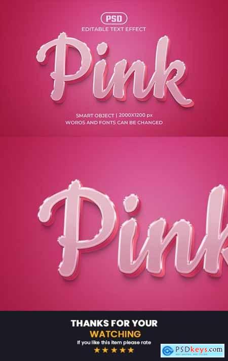 Pink 3D Editable Text Effect 35711151