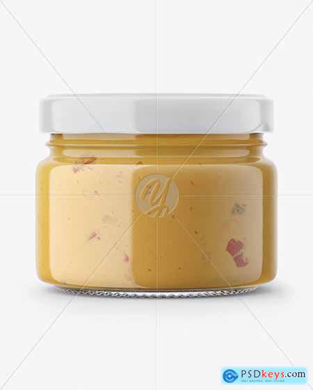 Glass Jar with Sauce Mockup 57710