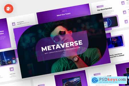 Metaverse - NFT Powerpoint, Keynote and Google Slides Template