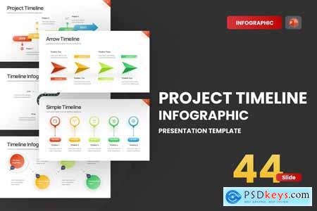 Project Timeline Gradient 3 PowerPoint Template JDYUFFG