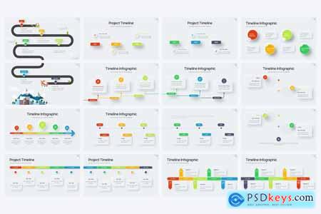 Project Timeline Neumorph 3 PowerPoint Template 5DW2GQN