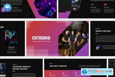 Entronio - Esport Game Powerpoint, Keynote and Google Slides Template