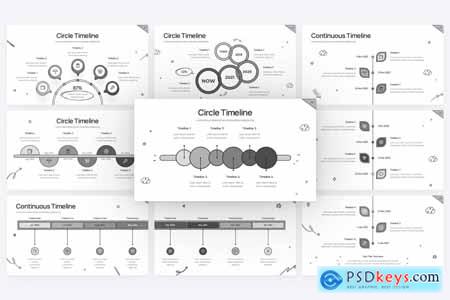Project Timeline 4 Doodle PowerPoint Template DDDPE7C