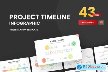 Project Timeline Line Color 2 PowerPoint Template F27J8FS
