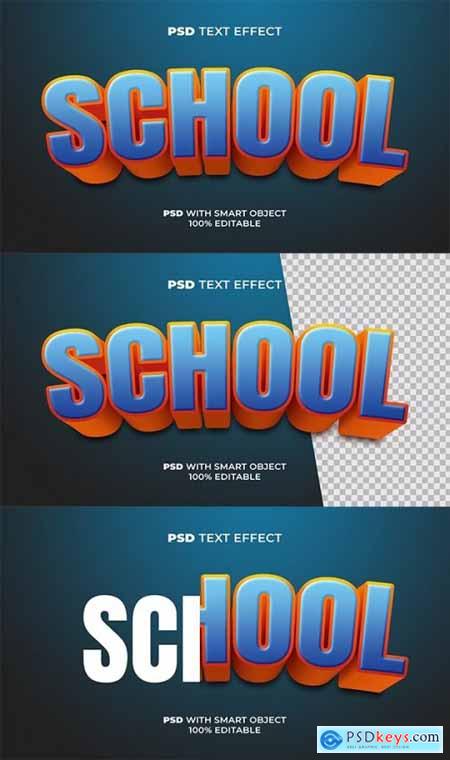 3D Text Effect School Style 36713302