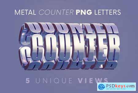 Metal Counter - 3D Lettering