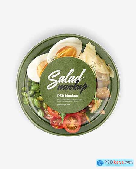 Paper Bowl With Tuna Salad Mockup 95409
