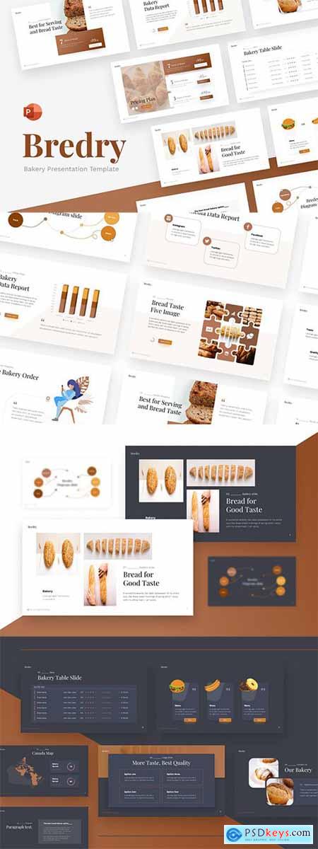 Bredry Bakery Food PowerPoint Template