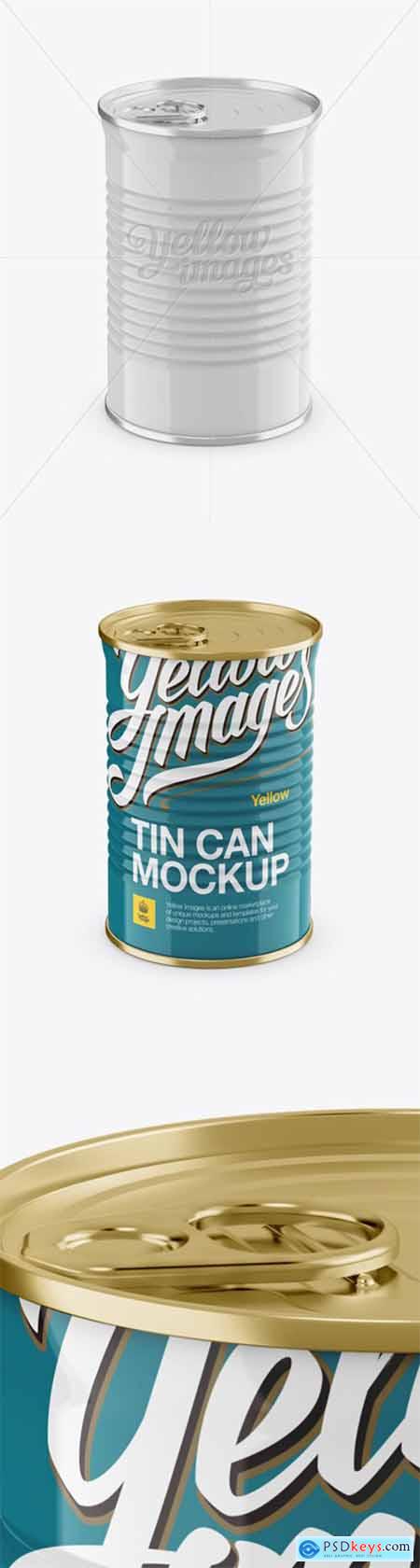 Tin Can w- Metal Rim Mockup (High-Angle Shot) 12647