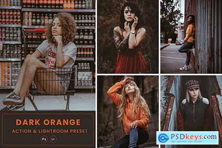 Dark Orange Action & Lightrom Presets