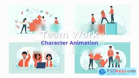 Graphic illustration of the teams work Animation Scene 36706733