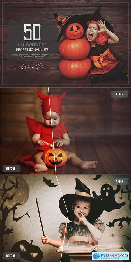 50 Halloween Time LUTs and Presets Pack