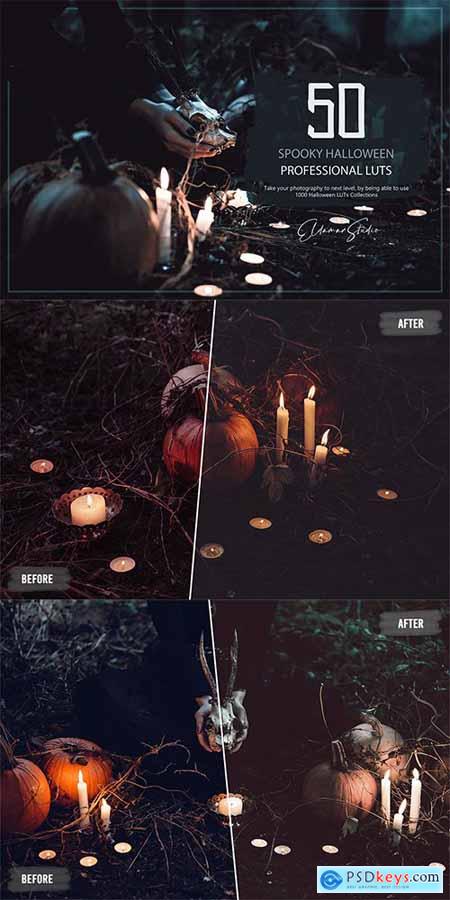 50 Spooky Halloween LUTs and Presets Pack