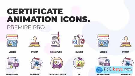 Certificate & Contract Animation Icons (MOGRT) 36748795