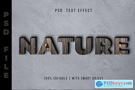 Psd Text Effect - Wood Texture